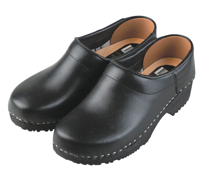 PU tresko med hælkappe str. 43